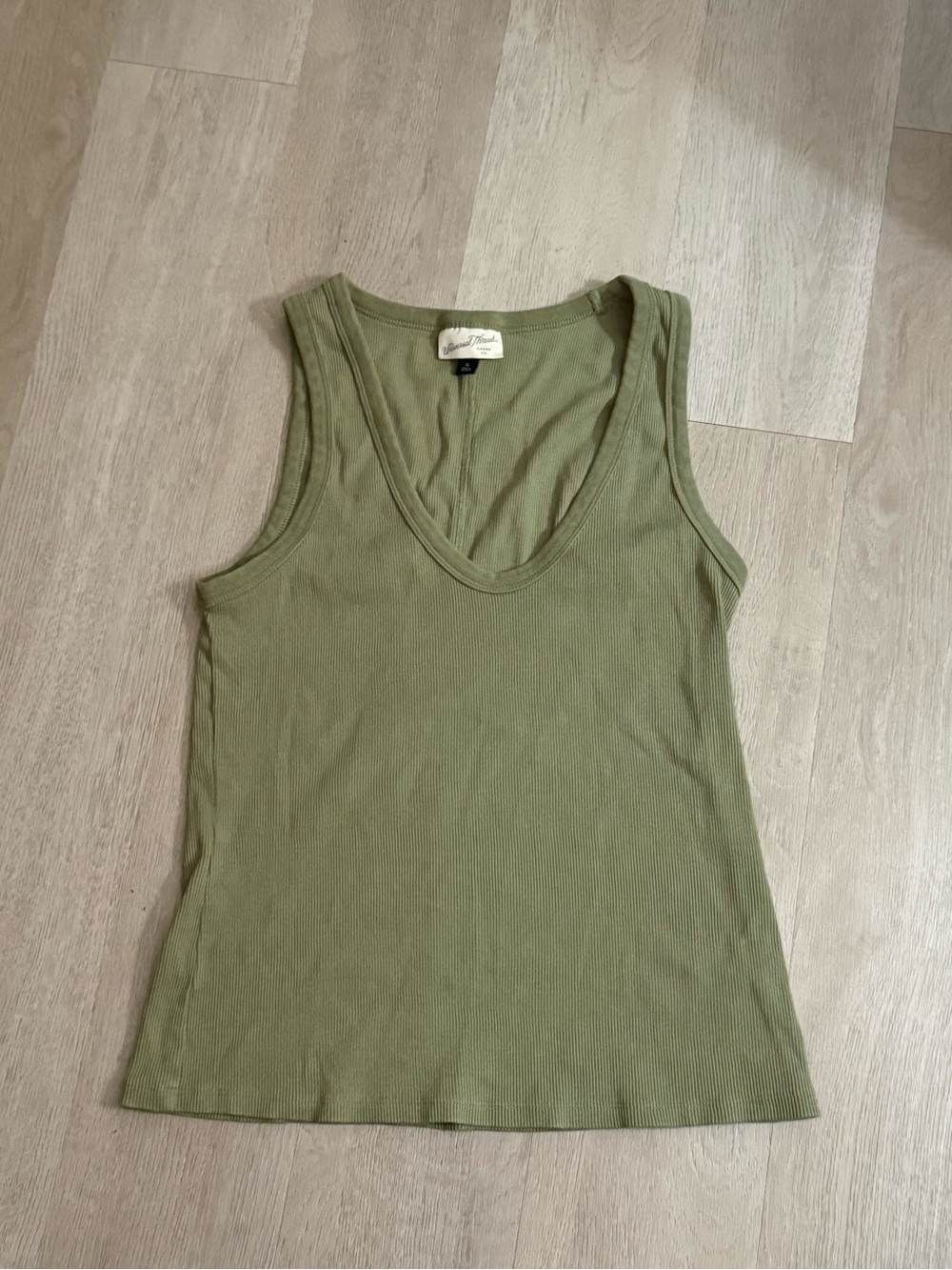 Universal Thread Olive Ribbed Scoop Tank